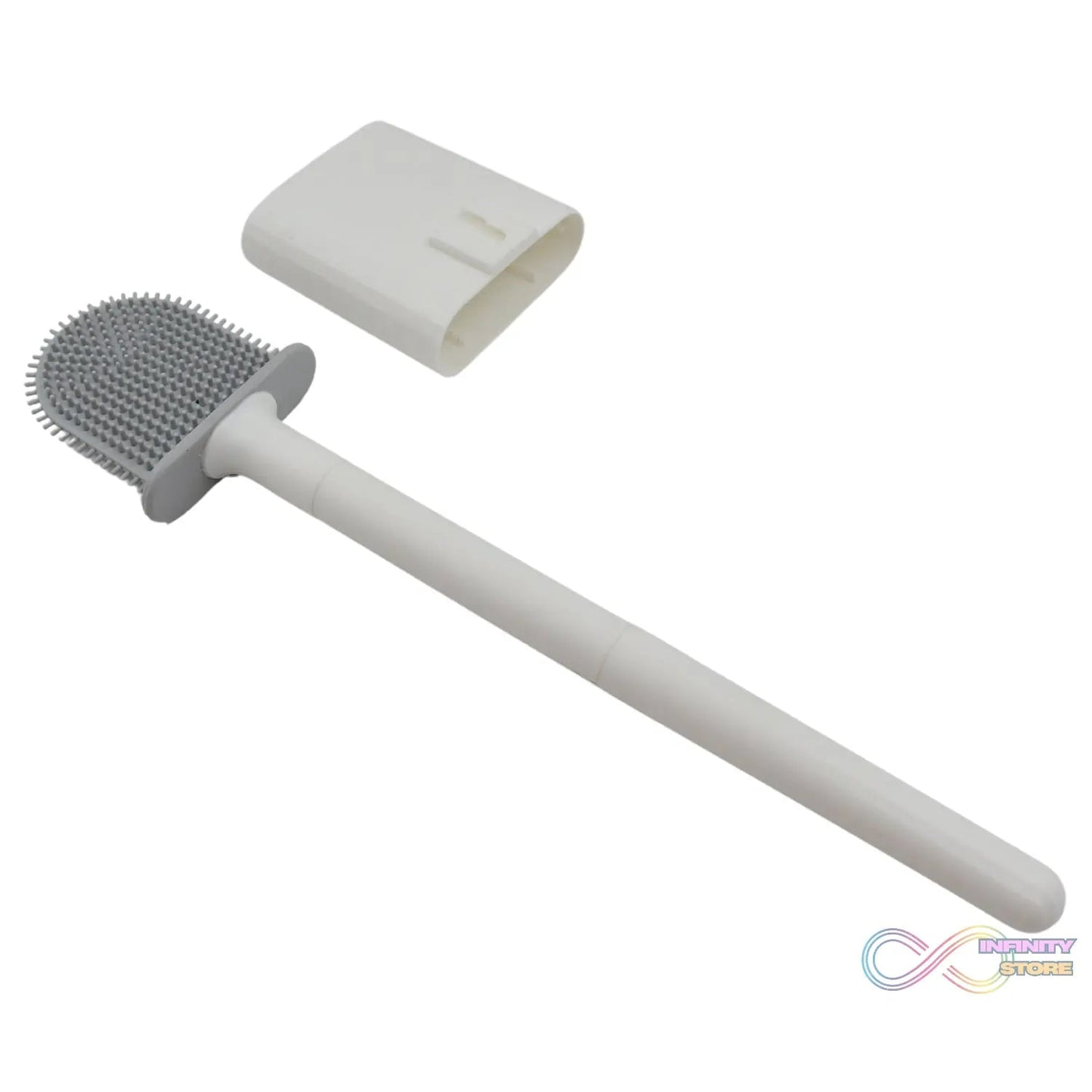 Portable Silicone Toilet Brush with Holder Flex Toilet Brush - Wall Mounted Anti - drip Set Toilet Cleaner Brush | Non - Slip Long Handle Toilet Brush Pack of 1 - infinityexculsivestore.com