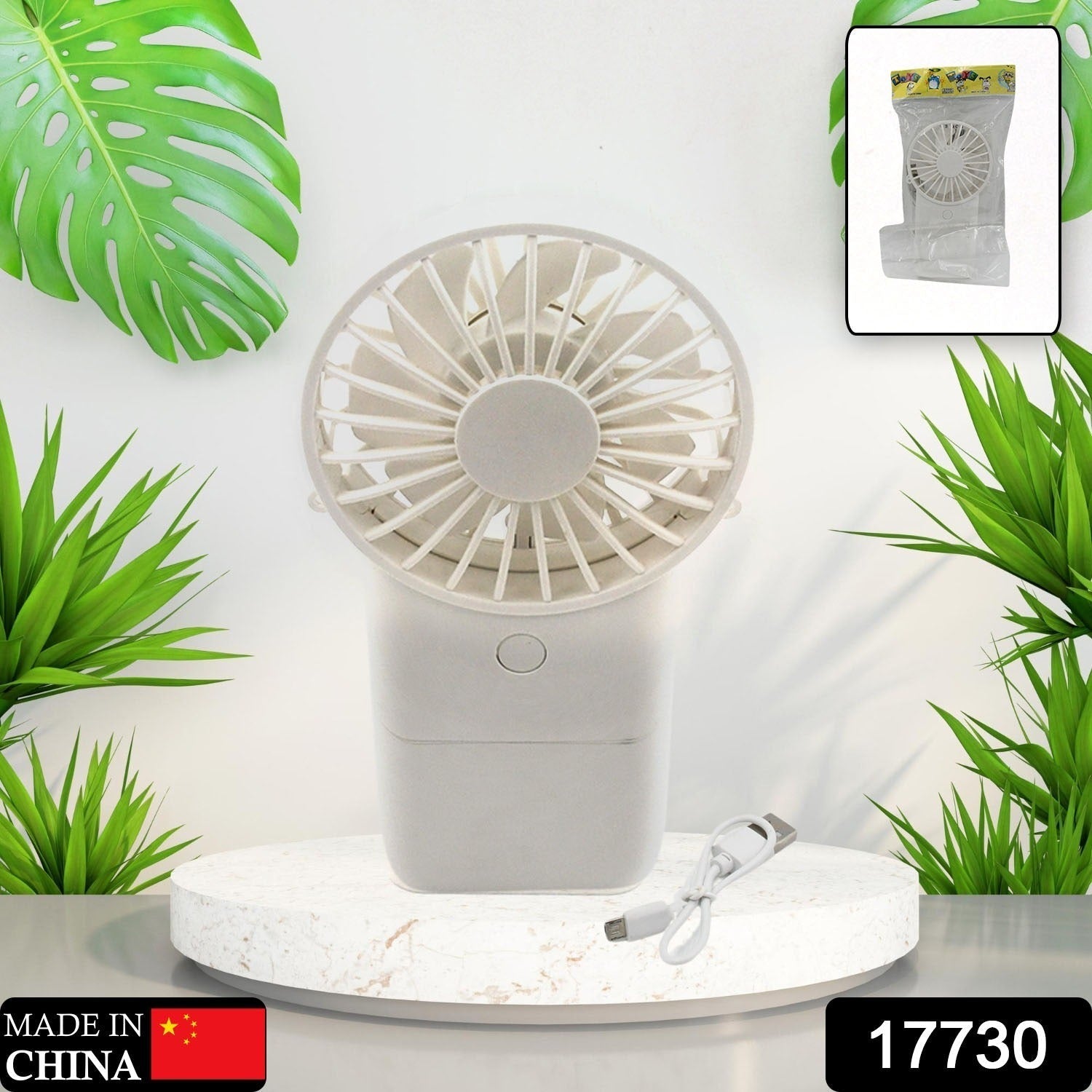 Portable Small Electric Fan, Handheld Fan With 3 Modes USB Rechargeable Mini Student Handheld Class Personal Fan (1 Pc) - infinityexculsivestore.com