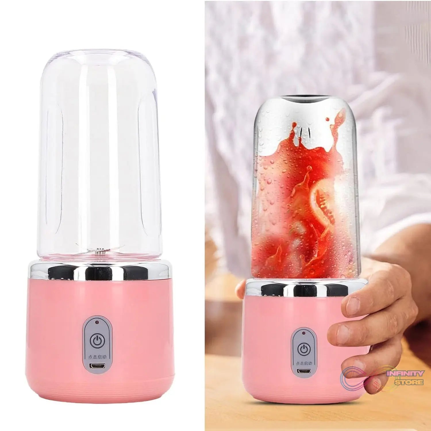 Portable Small Juicer Blender With Water Bottle / Cup (2 Pc Set) - infinityexculsivestore.com