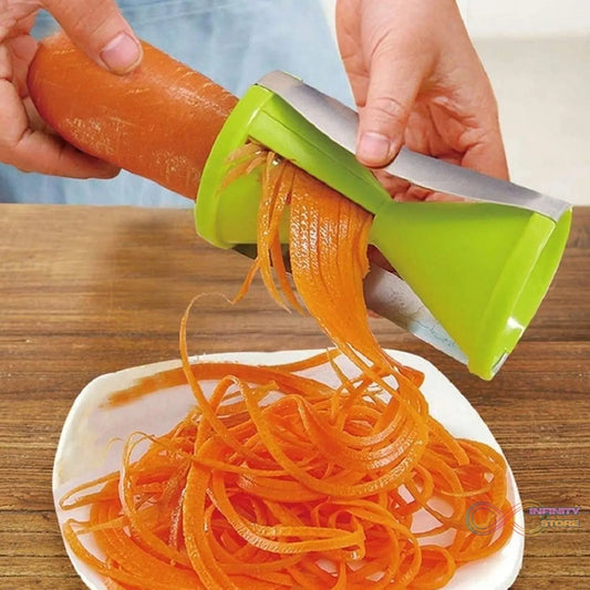 Portable Spiralizer Vegetable Slicer Handheld Spiralizer Peeler Stainless Steel Spiral Slicer For Salad Vegetables Fruit Slicer - infinityexculsivestore.com
