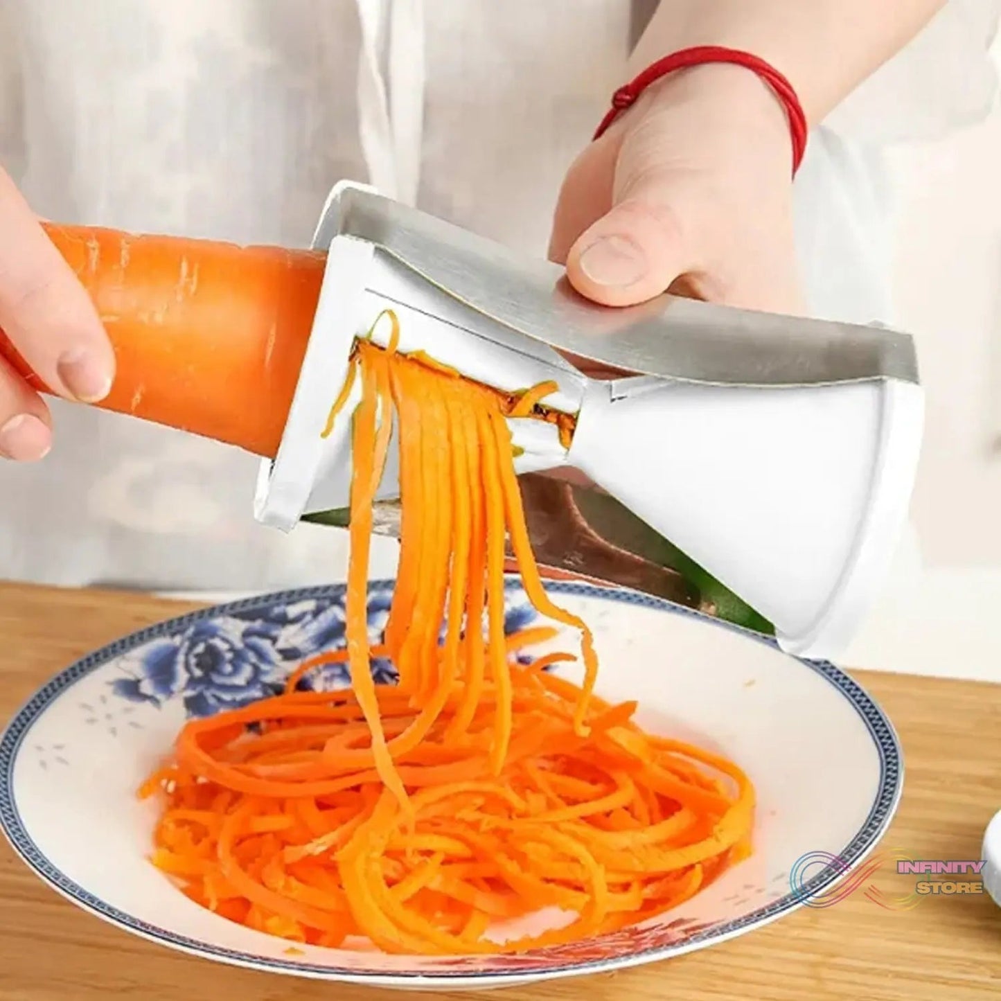 Portable Spiralizer Vegetable Slicer Handheld Spiralizer Peeler Stainless Steel Spiral Slicer For Salad Vegetables Fruit Slicer - infinityexculsivestore.com