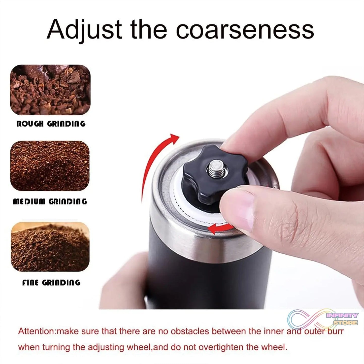 Portable Stainless Steel Manual Coffee Grinder (1 Pc) - infinityexculsivestore.com