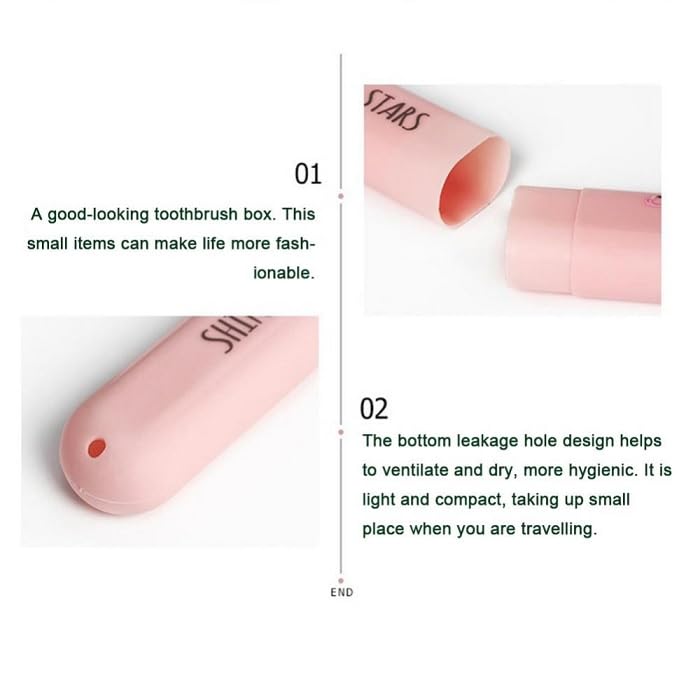 Portable Toothbrush Travel Case, Toothbrush Holder, Printed, Pack of 3, Multicolor - infinityexculsivestore.com