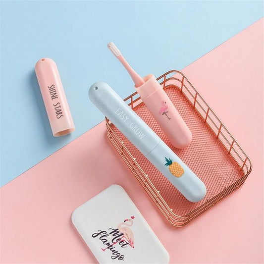 Portable Toothbrush Travel Case, Toothbrush Holder, Printed, Pack of 3, Multicolor - infinityexculsivestore.com