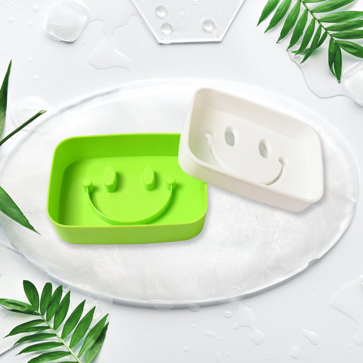 Portable Travel Home Box Cute Cartoons Smile Face Container Draining Holder Soap Dish - infinityexculsivestore.com