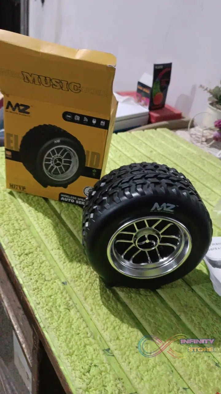 Portable Tyre / Wheel Shape Wireless Bluetooth Speaker (1 Pc) - infinityexculsivestore.com