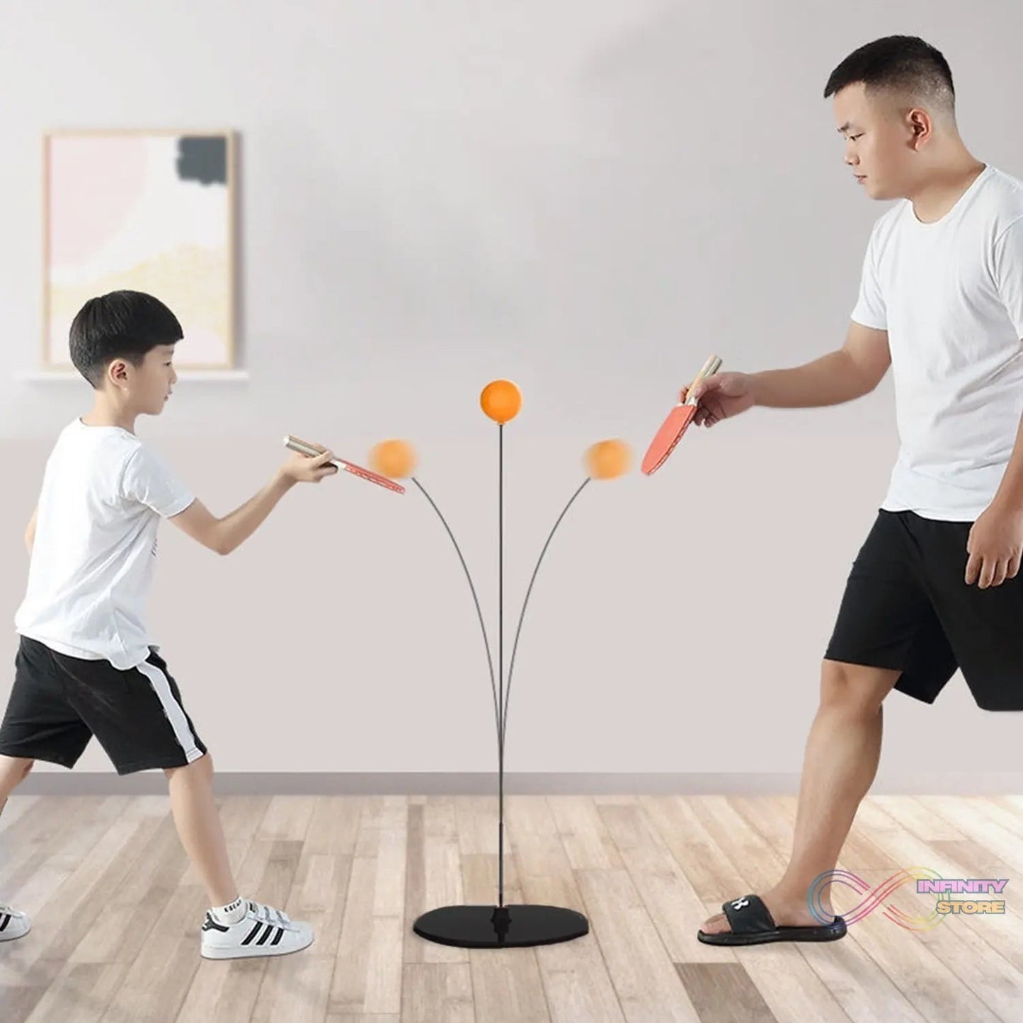 Portable Wiff Waff Rebound Table Tennis Trainer Set (1 Set) - infinityexculsivestore.com