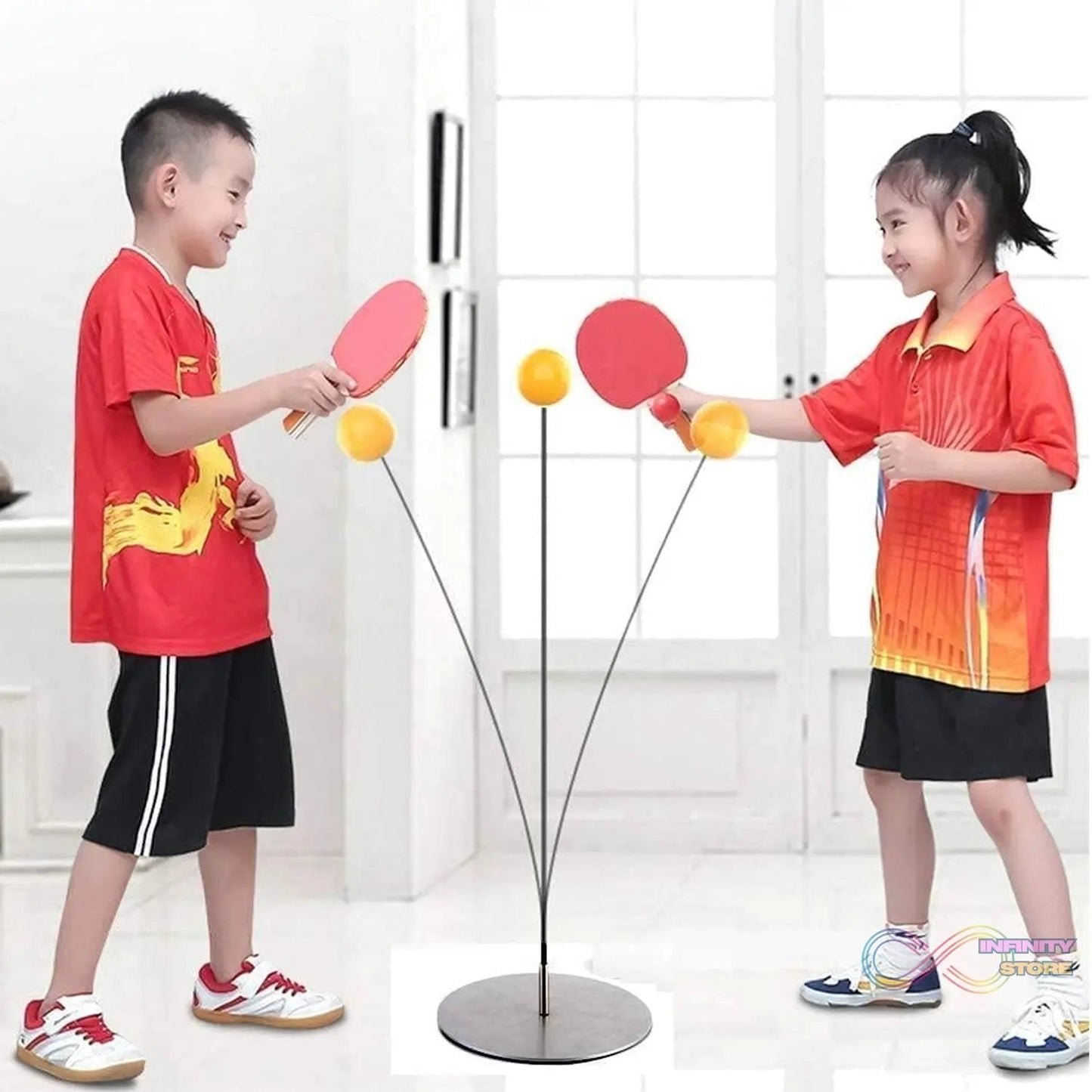 Portable Wiff Waff Rebound Table Tennis Trainer Set (1 Set) - infinityexculsivestore.com