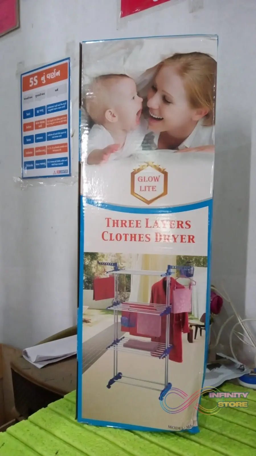 Premium Heavy Duty Stainless Steel 3 Layer Foldable Cloth Drying Stand (1 Set / With Color Box) - infinityexculsivestore.com