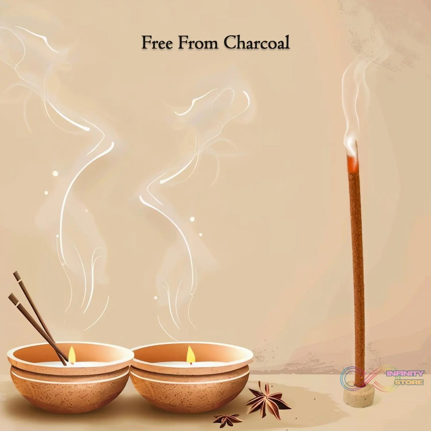 Premium Incense Sticks / Agarbatti (100 Gm / With Stand For Stick/ Mix Flavour) - infinityexculsivestore.com