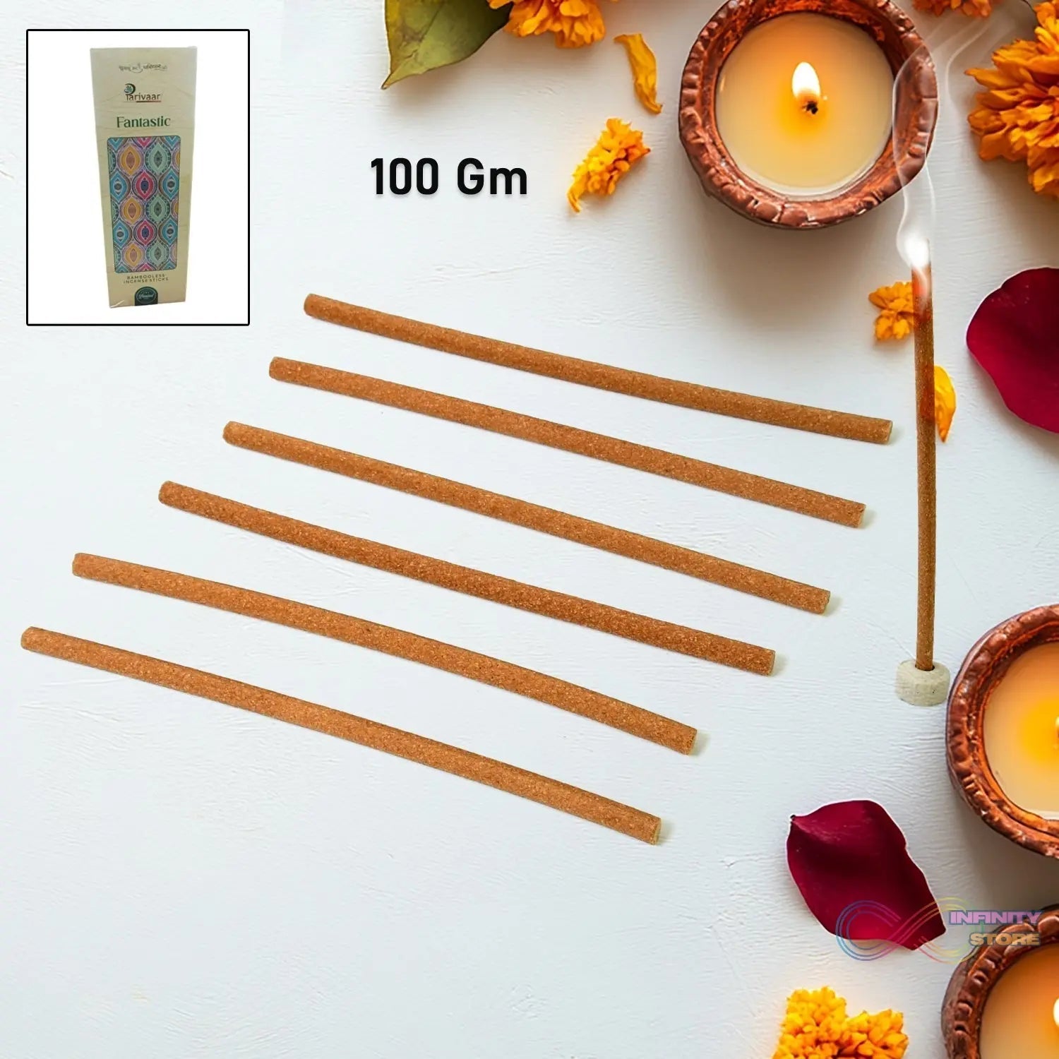 Premium Incense Sticks / Agarbatti (100 Gm / With Stand For Stick/ Mix Flavour) - infinityexculsivestore.com