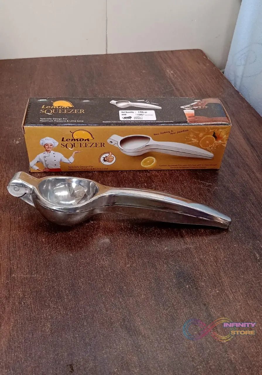 Premium Lemon Squeezer, Large Heavy Duty Handheld Juicer for Lemon, Stainless Steel Hand Press Citrus Juicer (1 Pc) - infinityexculsivestore.com