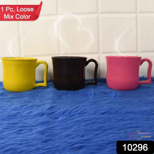 Premium Plastic Coffee / Tea Cups / Mug with Handle (1 Pc / Loose / Mix Color) - infinityexculsivestore.com