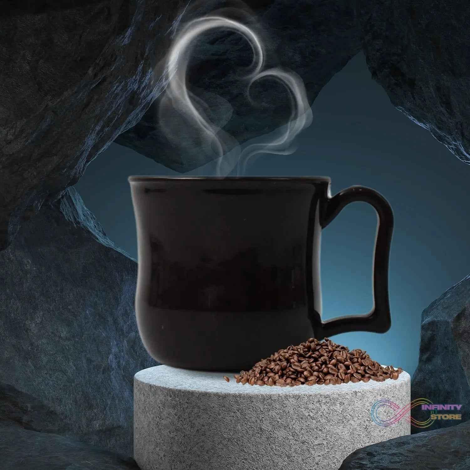 Premium Plastic Coffee / Tea Cups / Mug with Handle (1 Pc / With Color Box / Black) - infinityexculsivestore.com