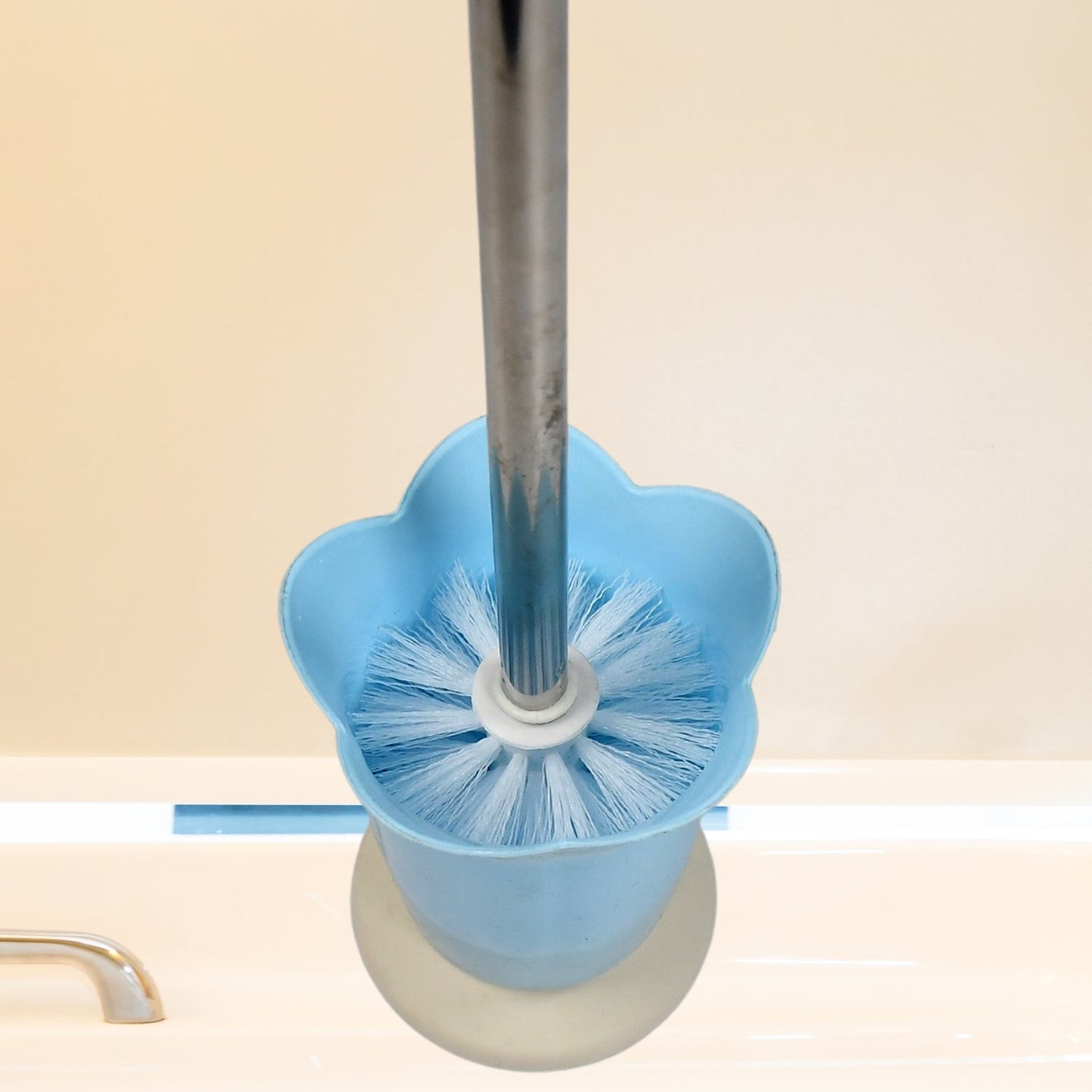 Premium Toilet Plastic Brush with Holder Stand Western and Indian Toilet Bathroom Cleaning - infinityexculsivestore.com