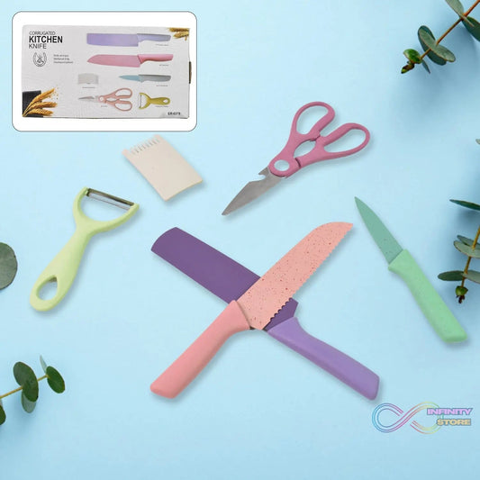 Professional Colorful Kitchen Knives Set (6 Pcs Set) - infinityexculsivestore.com
