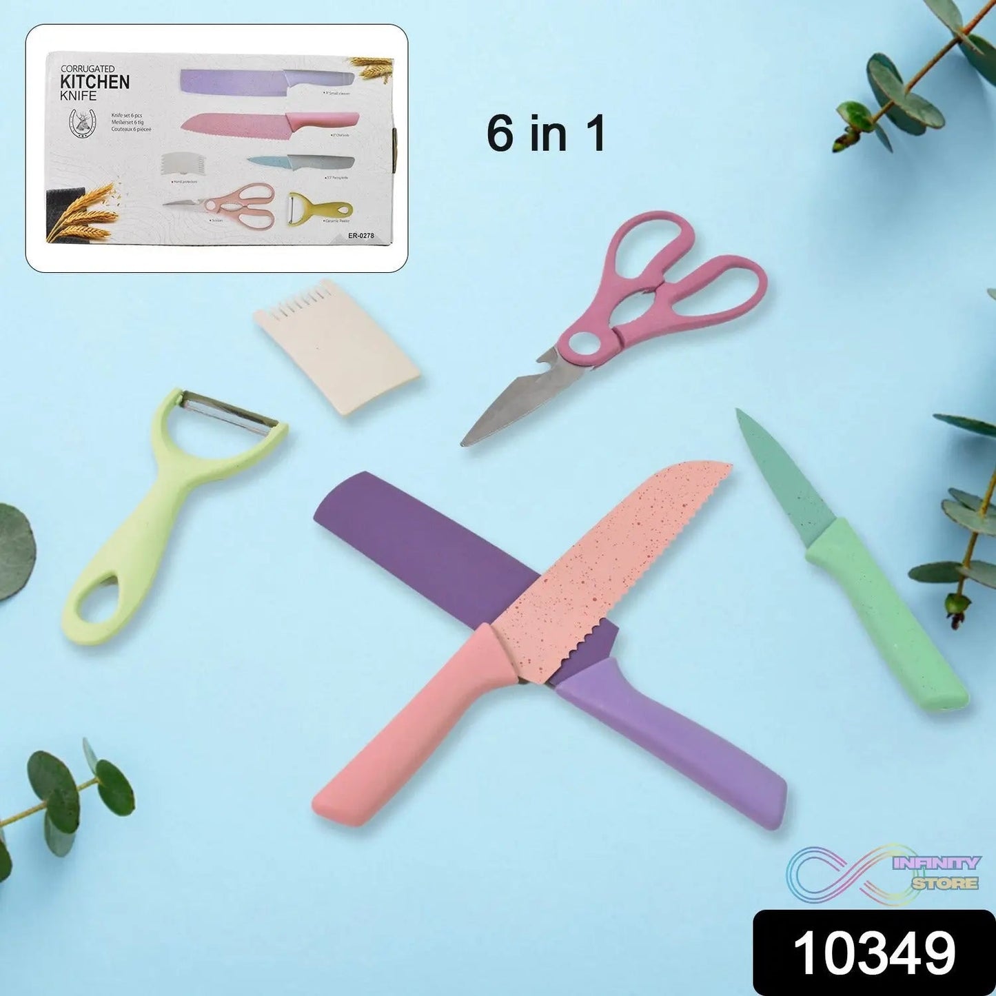 Professional Colorful Kitchen Knives Set (6 Pcs Set) - infinityexculsivestore.com