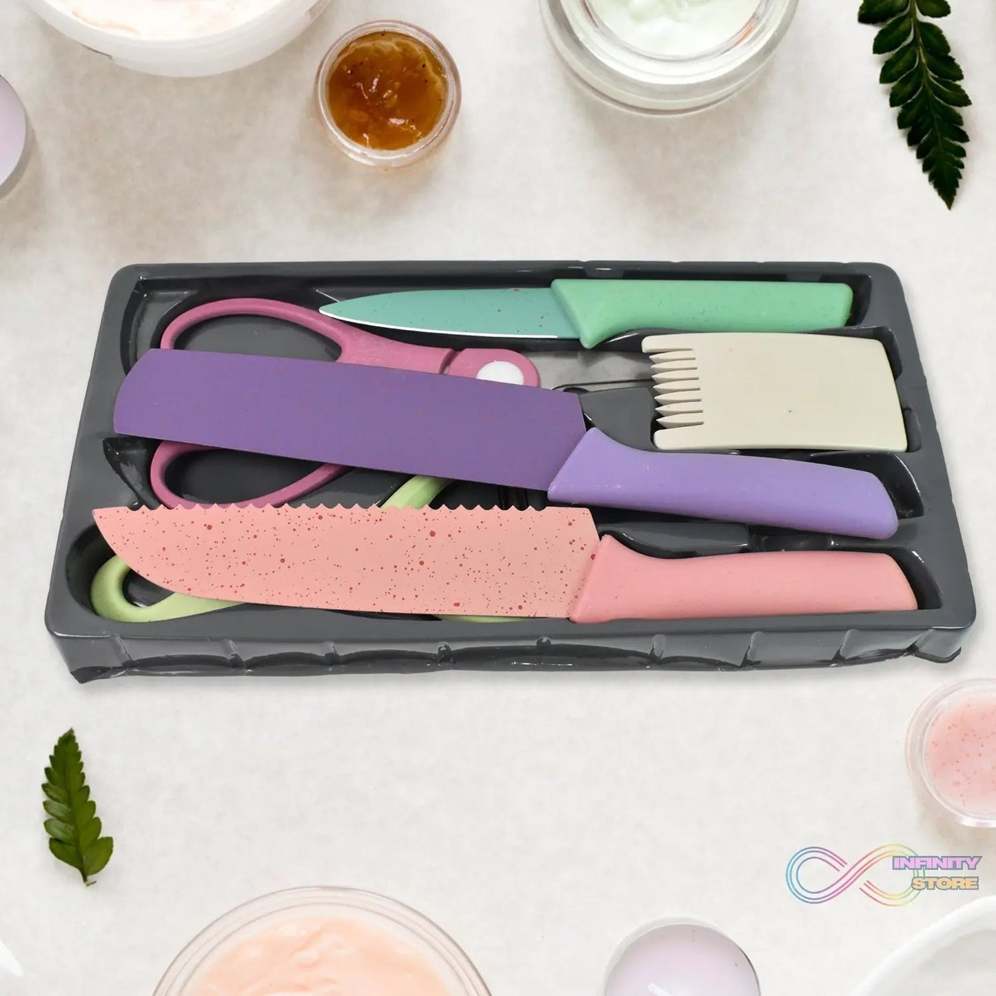 Professional Colorful Kitchen Knives Set (6 Pcs Set) - infinityexculsivestore.com