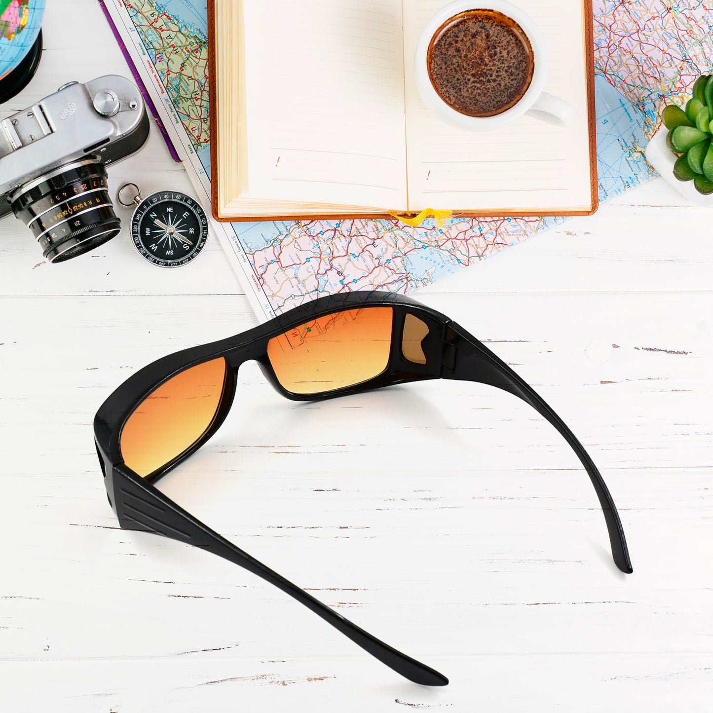 Protect Sunglasses | Clear Vision Glasses for Driving Car & Bike Riding Yellow/Black Glasses for Men and Women - infinityexculsivestore.com