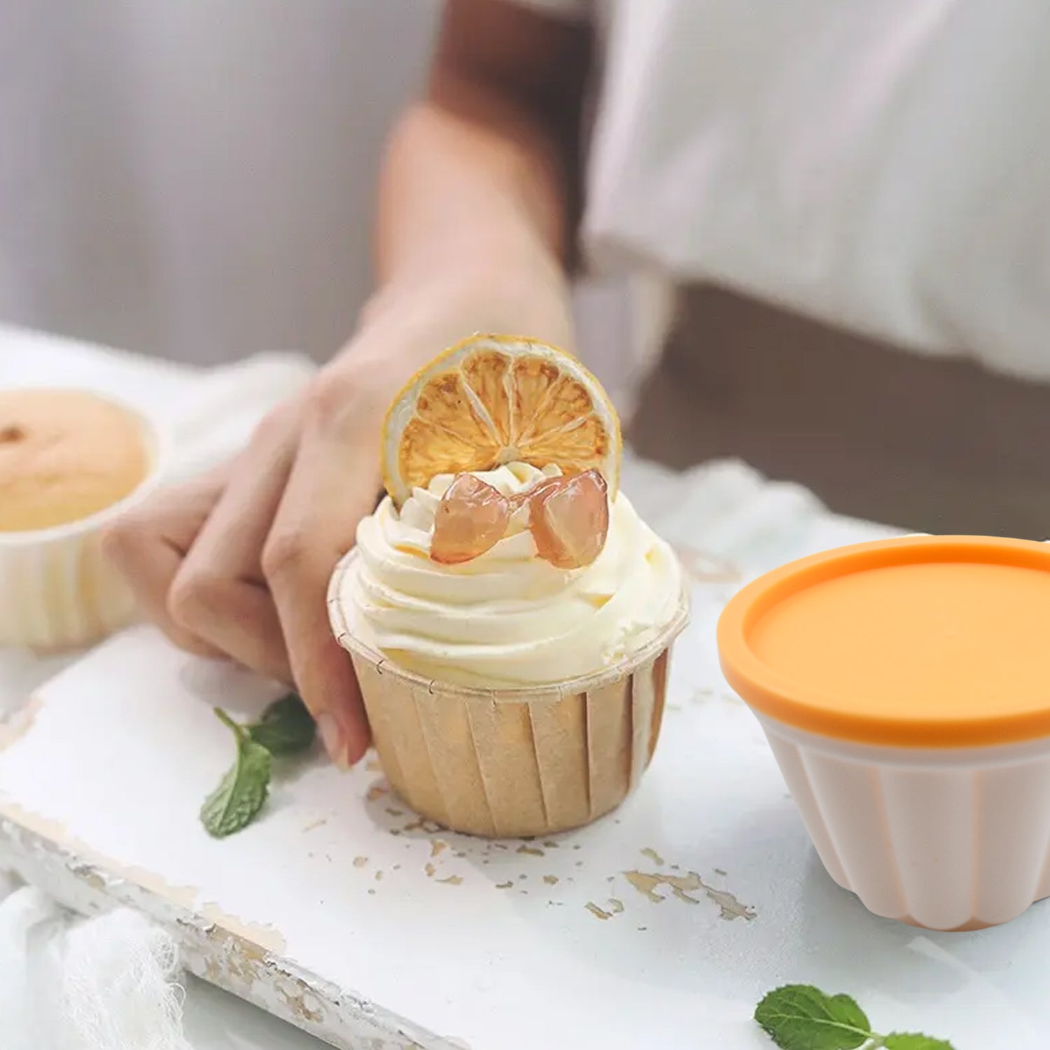 Pudding Molds, Custard Mold, Mold for Jelly Ice creams, Set of 4 Cups with Lid - infinityexculsivestore.com