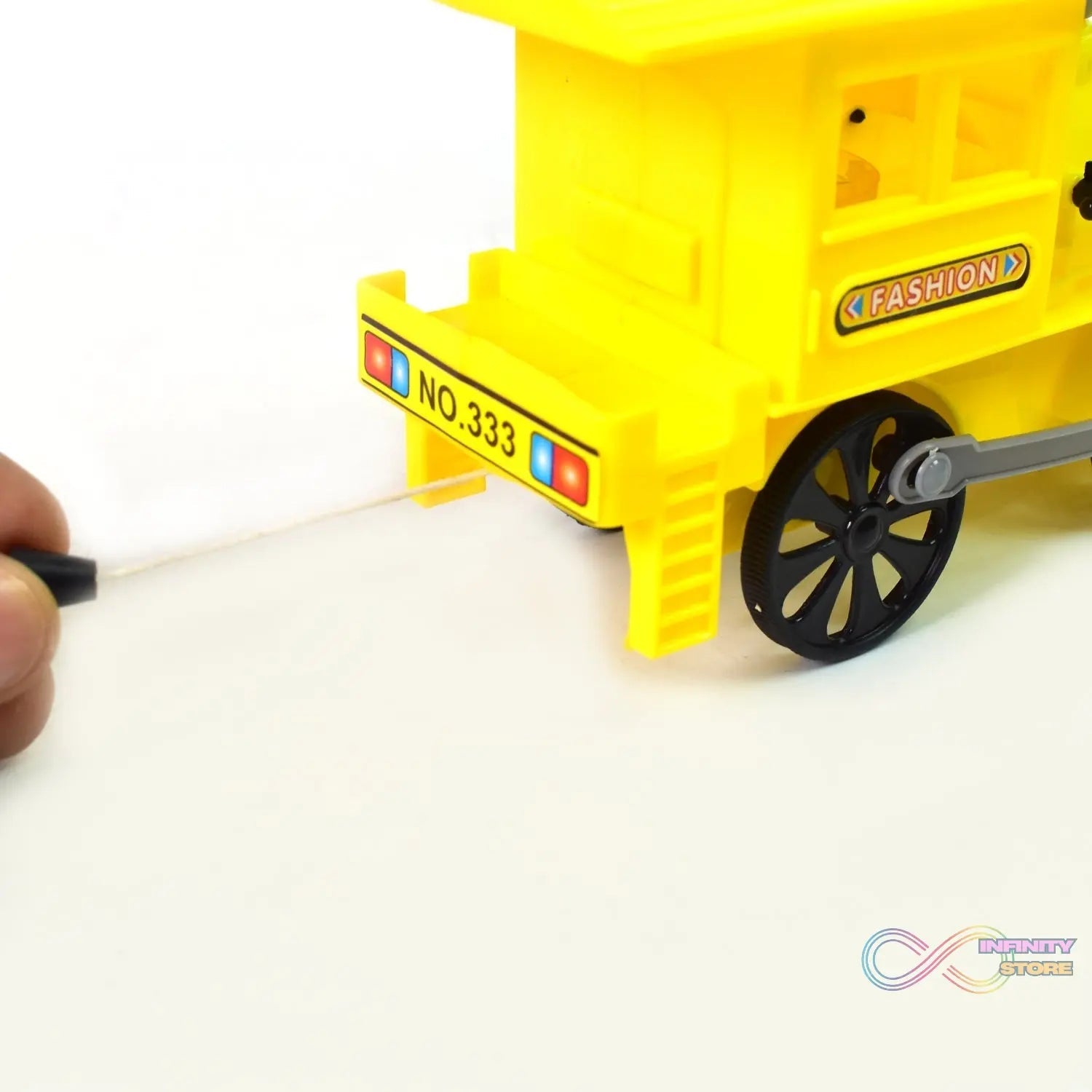 Pull and Go Train with Light Plastic String Pull Back Train (1 Pc / Mix Color) - infinityexculsivestore.com