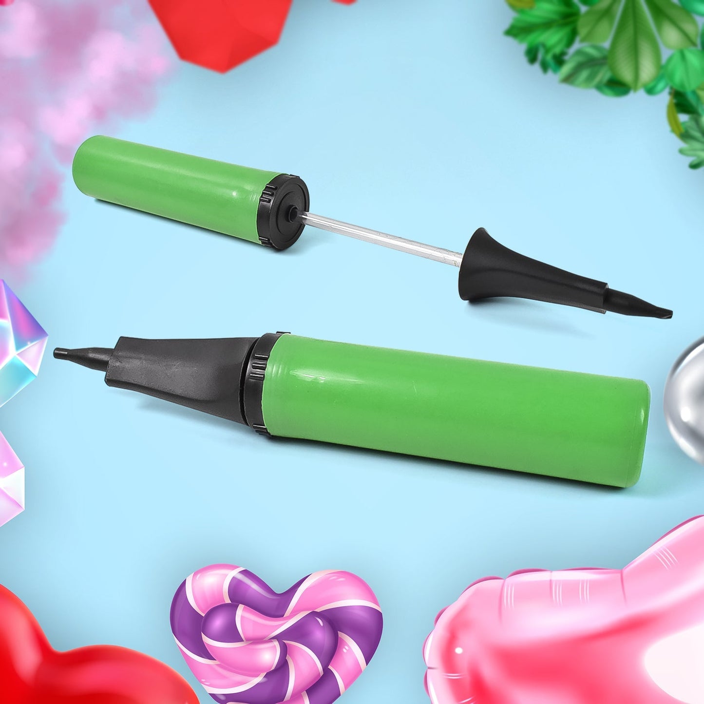 Pump for Balloons, Hand Pump, Air Pump Balloon, Robust Durable Plastic, for Party, Birthday, Wedding, Inflatable Toys - infinityexculsivestore.com