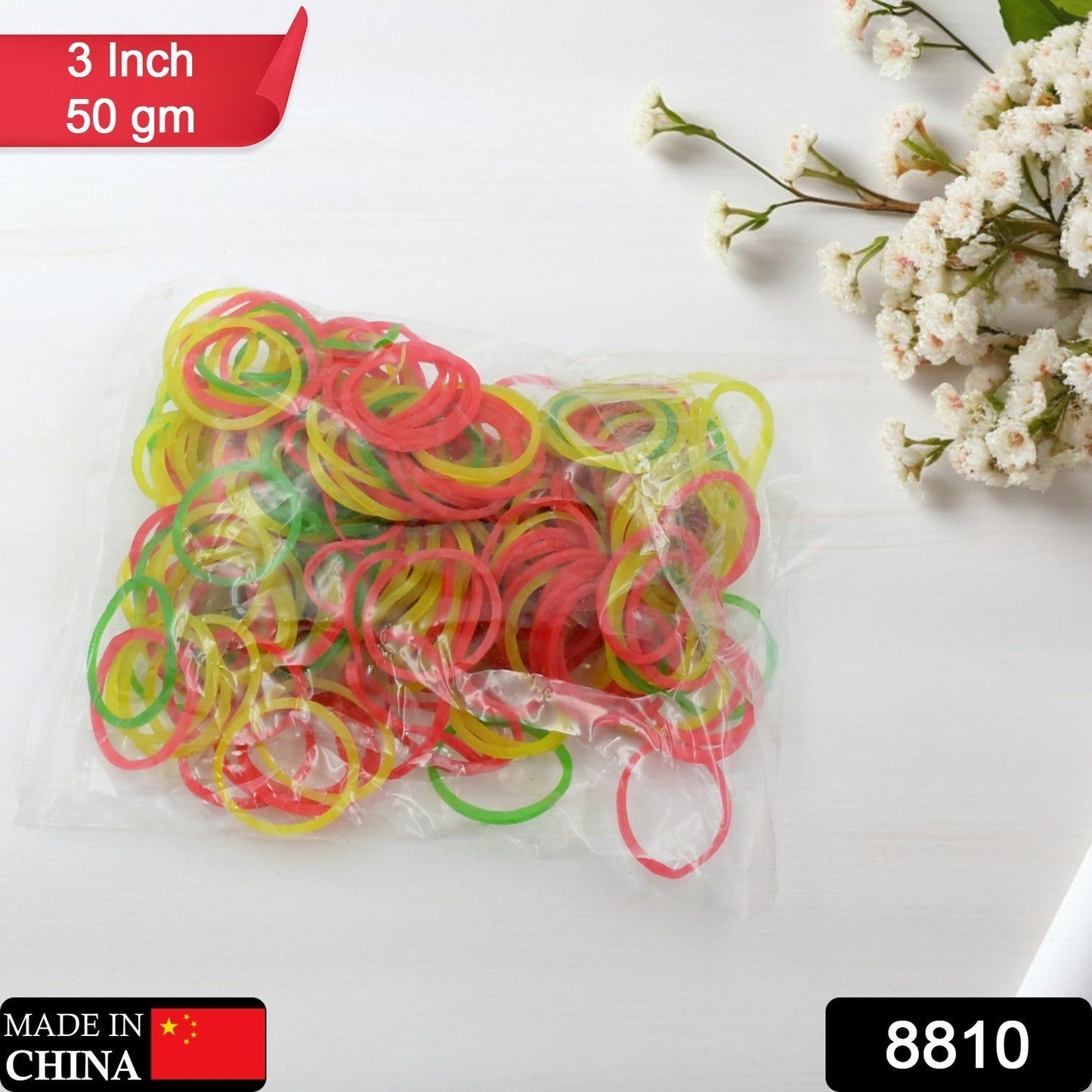 RUBBER BAND FOR OFFICE/HOME AND KITCHEN ACCESSORIES ITEM PRODUCTS, ELASTIC RUBBER BANDS, FLEXIBLE REUSABLE NYLON ELASTIC UNBREAKABLE, FOR STATIONERY, SCHOOL MULTICOLOR - infinityexculsivestore.com