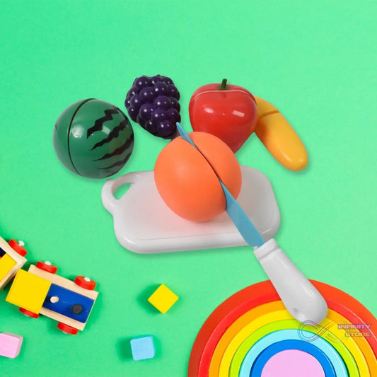 Realistic Sliceable Fruits Cutting Play Toy Set (7 Pcs Set) - infinityexculsivestore.com