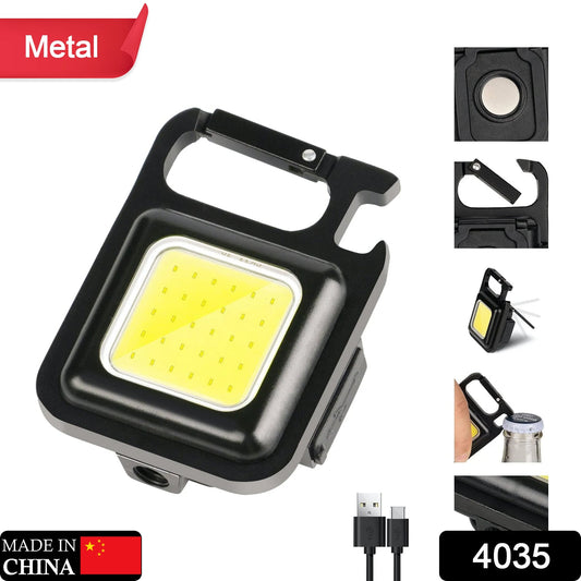 Rechargeable Keychain Mini Flashlight with 4 Light Modes,Ultralight Portable Pocket Light with Folding Bracket Bottle Opener and Magnet Base for Camping Walking - infinityexculsivestore.com