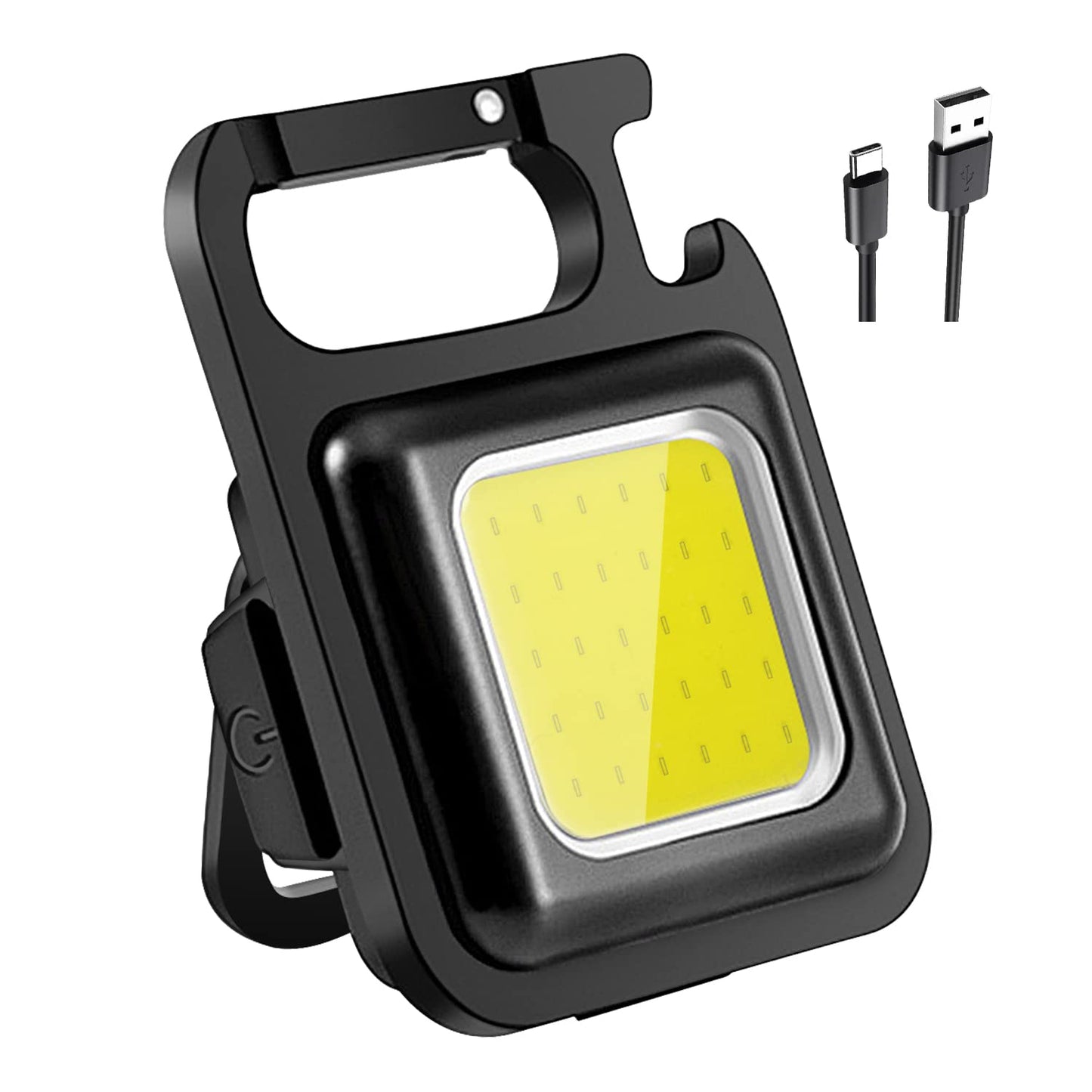 Rechargeable Keychain Mini Flashlight with 4 Light Modes,Ultralight Portable Pocket Light with Folding Bracket Bottle Opener and Magnet Base for Camping Walking - infinityexculsivestore.com