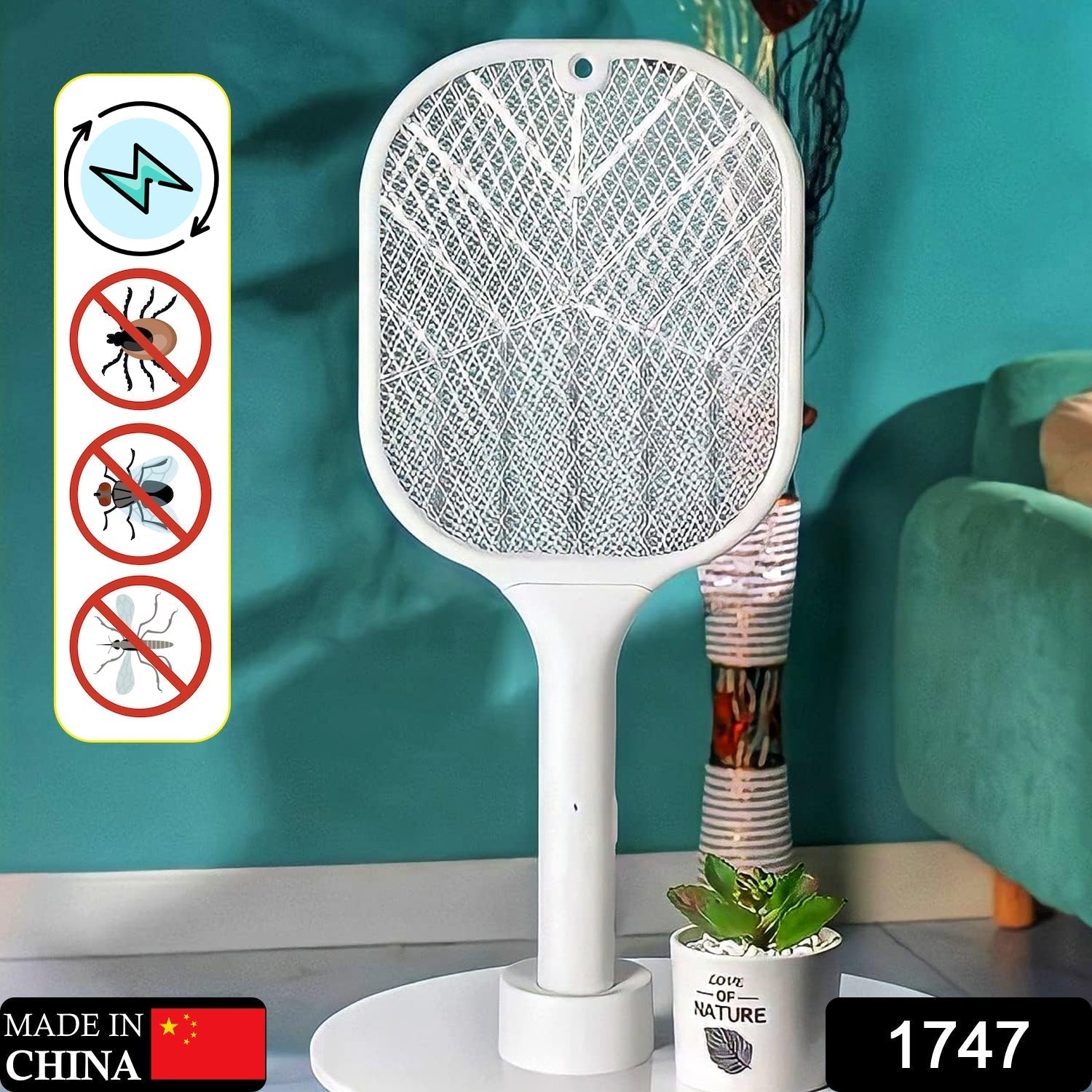 Rechargeable Mosquito Killer Racket with UV Light & USB Charging Base - infinityexculsivestore.com
