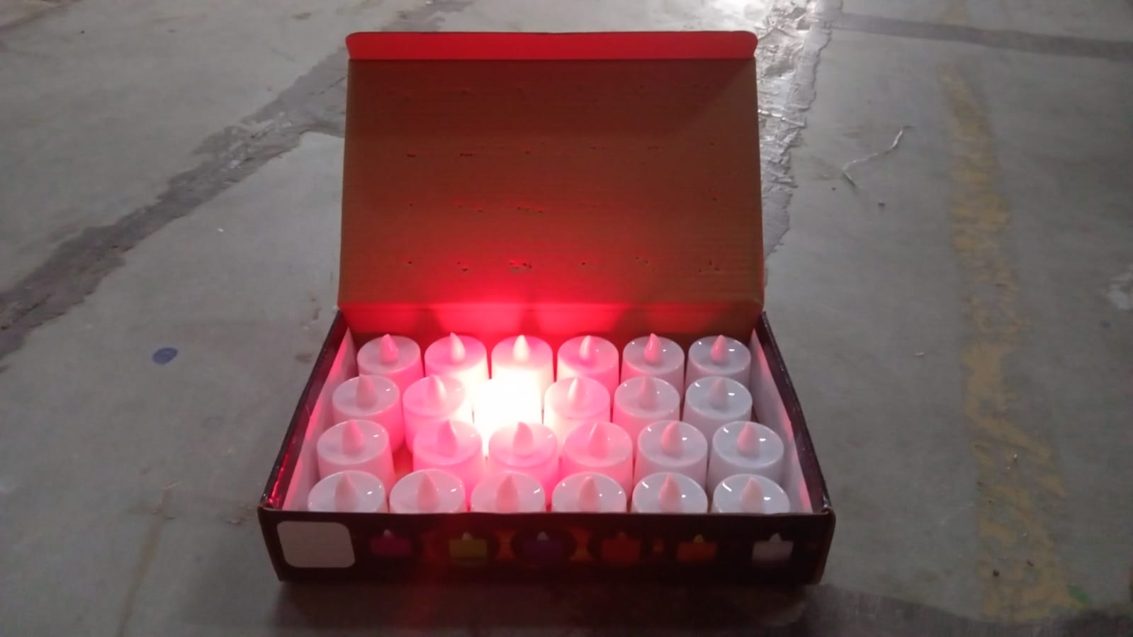 Red Flameless LED Tealights, Smokeless Plastic Decorative Candles - Led Tea Light Candle For Home Decoration (Pack Of 24) - infinityexculsivestore.com