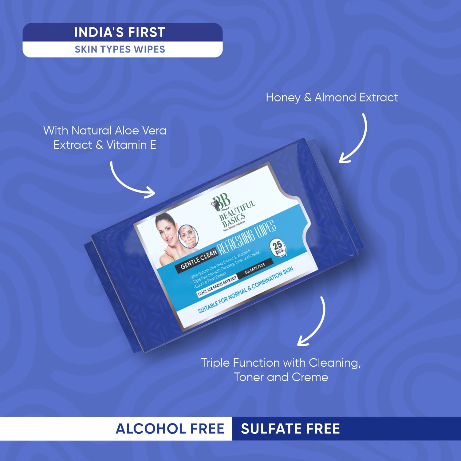 Refreshing Wet Wipes for Face | Facial Cleansing | Refreshing & Skin Hydration| Soothing for skin | pH Balance & Alcohol Free | Nourishing with Fruit extract | 25 Wipes - infinityexculsivestore.com