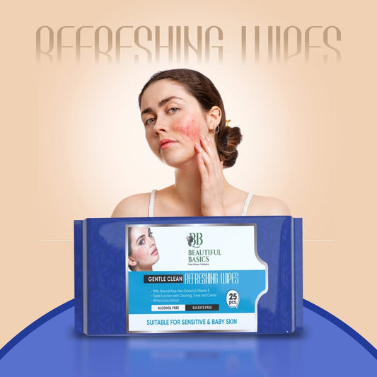 Refreshing Wet Wipes for Face | Facial Cleansing | Refreshing & Skin Hydration| Soothing for skin | pH Balance & Alcohol Free | Nourishing with Fruit extract | 25 Wipes - infinityexculsivestore.com