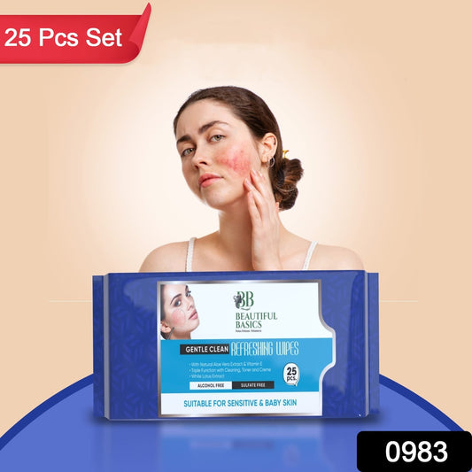 Refreshing Wet Wipes for Face | Facial Cleansing | Refreshing & Skin Hydration| Soothing for skin | pH Balance & Alcohol Free | Nourishing with Fruit extract | 25 Wipes - infinityexculsivestore.com