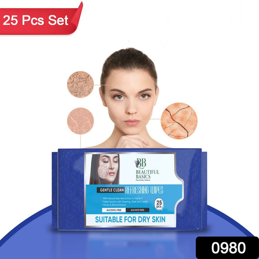 Refreshing Wet Wipes for Face | Facial Cleansing | Refreshing & Skin Hydration| Soothing for skin | pH Balance & Alcohol Free | Nourishing with Fruit extract | 25 Wipes - infinityexculsivestore.com