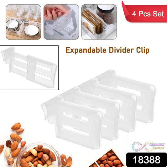 Refrigerator Internal Drawer Shelf Divider Clip (4 Pcs Set) - infinityexculsivestore.com