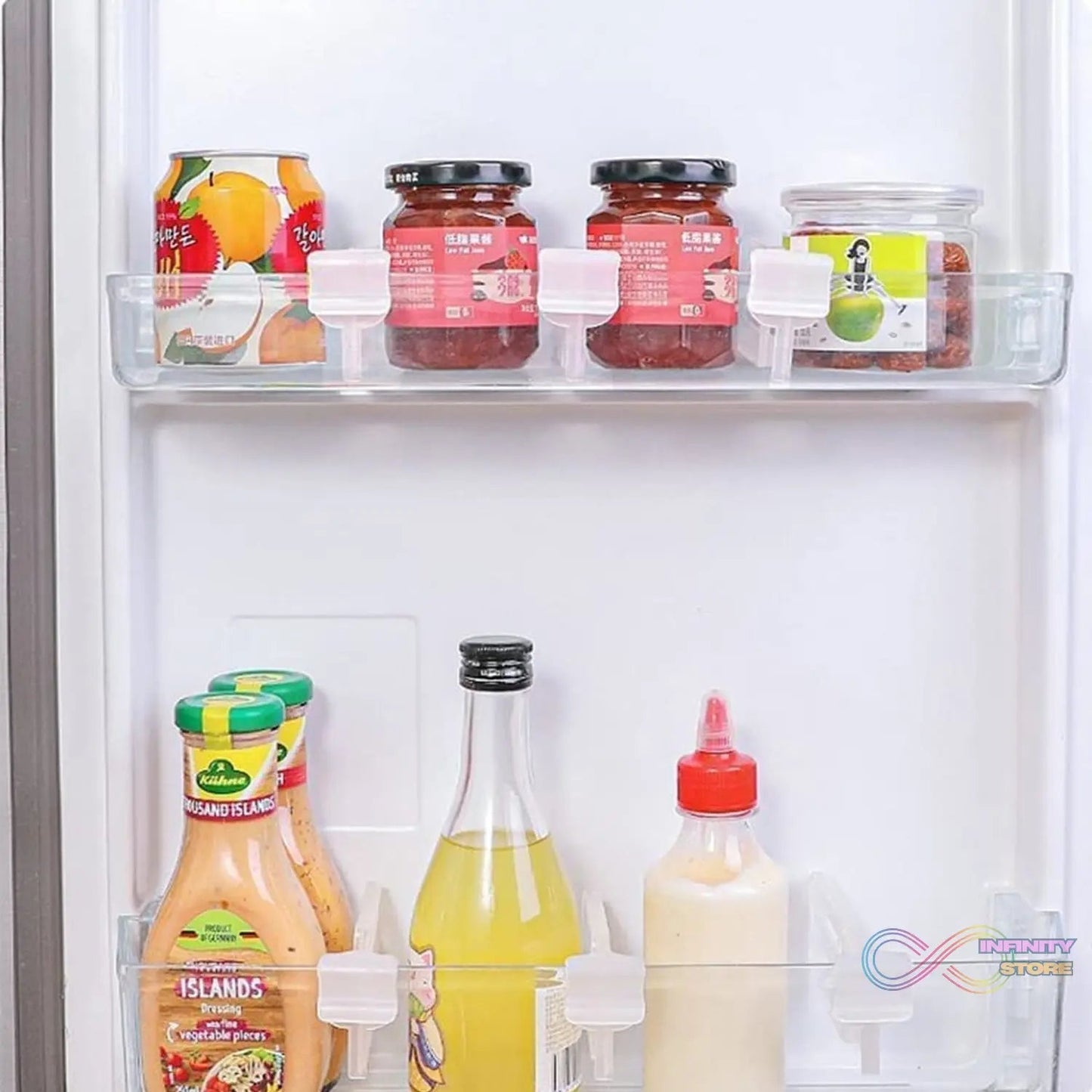 Refrigerator Internal Drawer Shelf Divider Clip (4 Pcs Set) - infinityexculsivestore.com