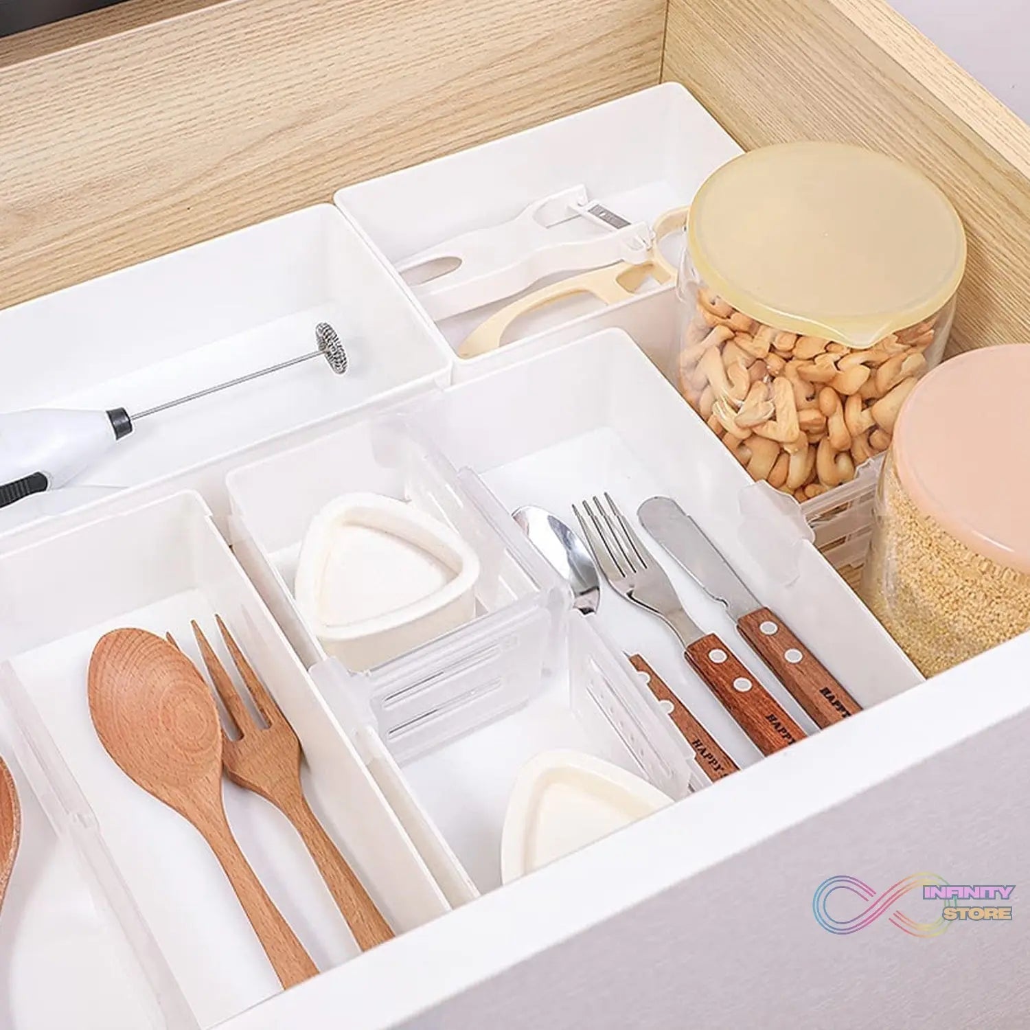 Refrigerator Internal Drawer Shelf Divider Clip (4 Pcs Set) - infinityexculsivestore.com