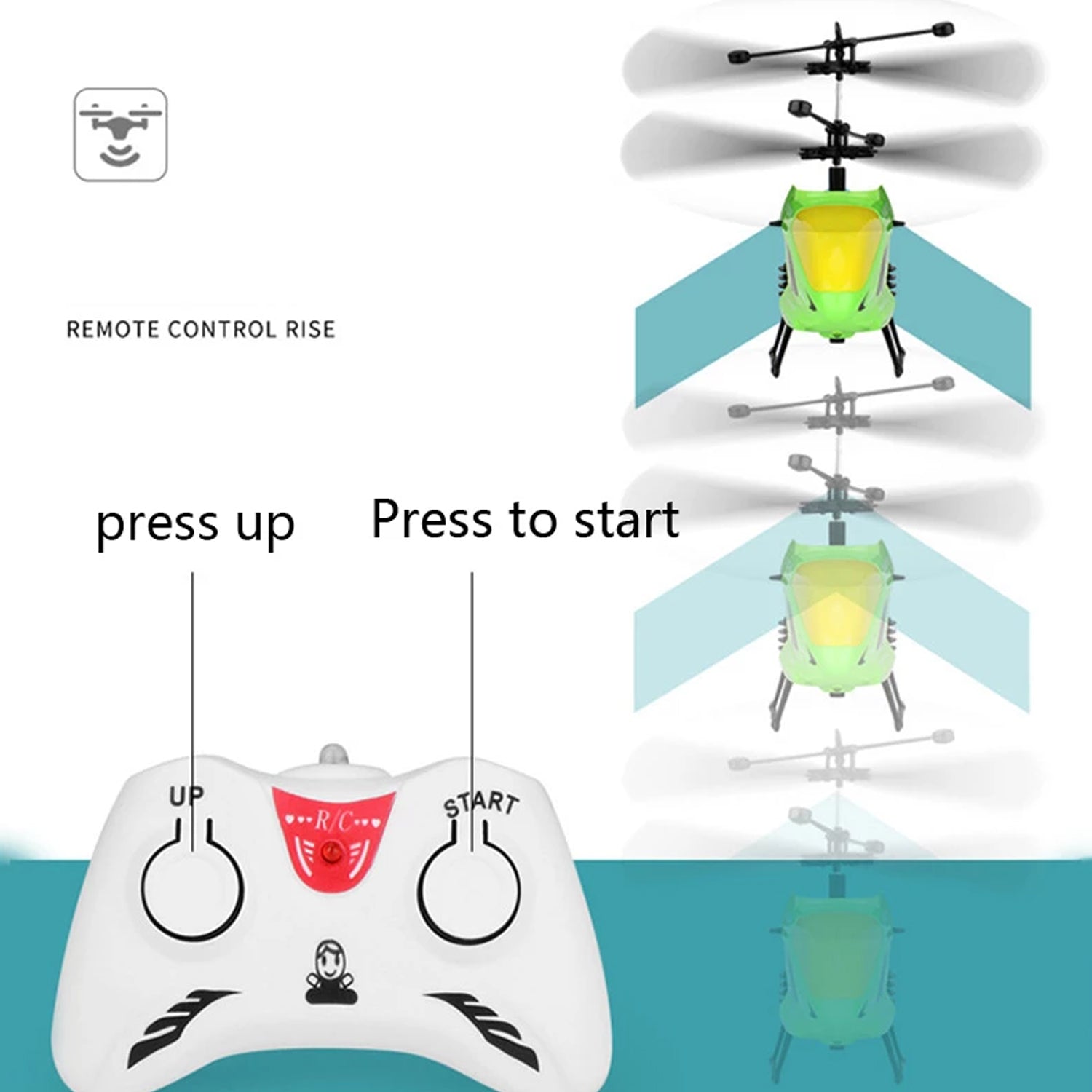 Remote Control Helicopter with USB Chargeable Cable for Boy and Girl Children (Pack of 1) - infinityexculsivestore.com