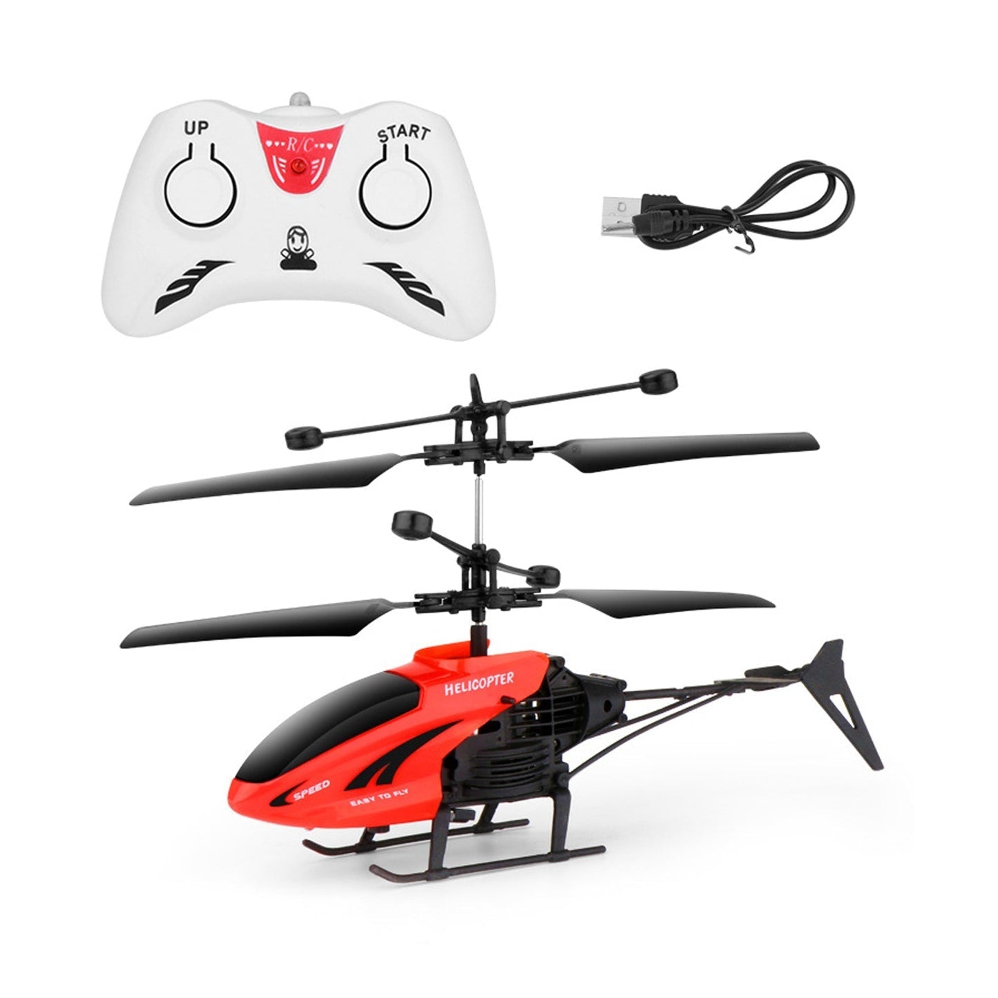 Remote Control Helicopter with USB Chargeable Cable for Boy and Girl Children (Pack of 1) - infinityexculsivestore.com