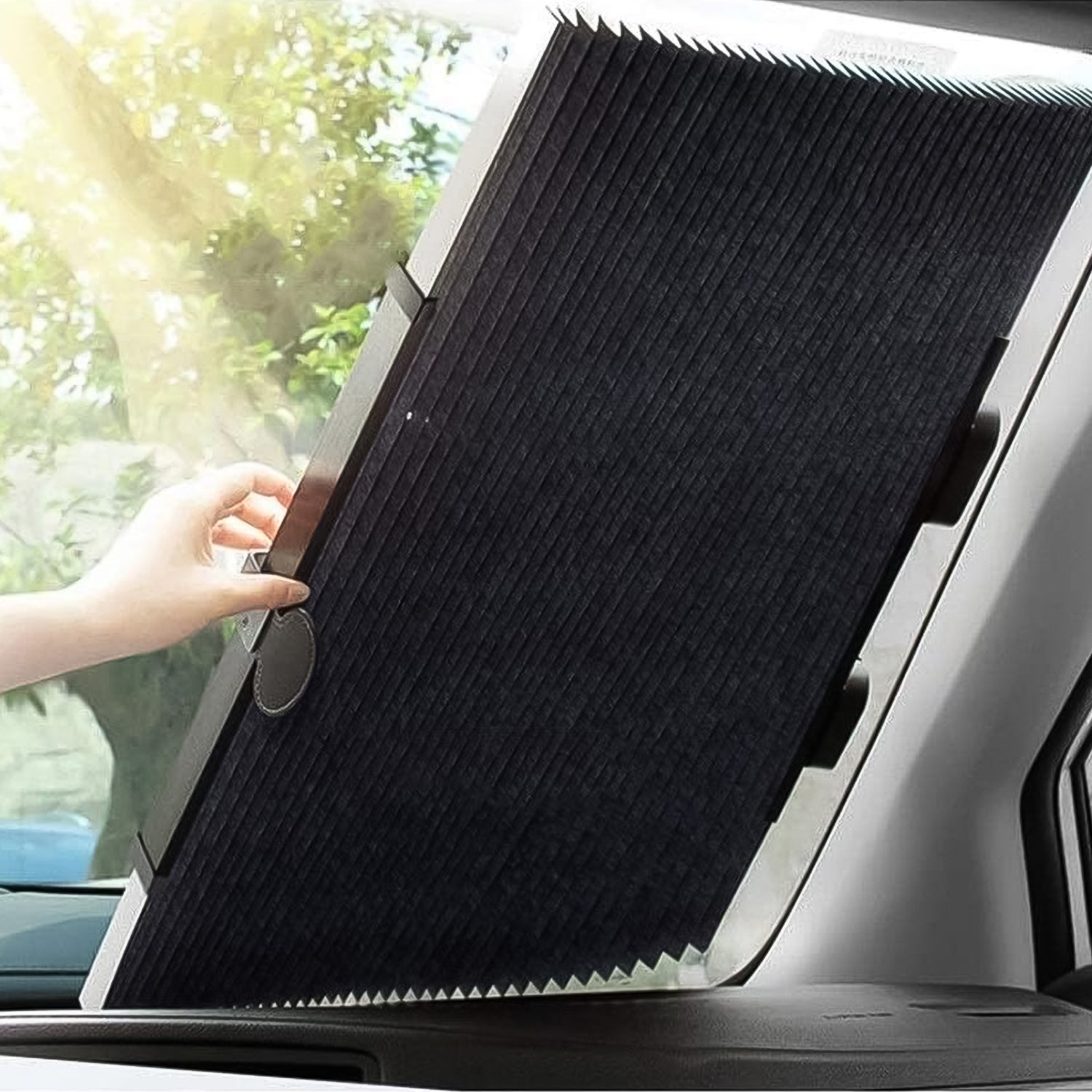 Retractable Long Foldable Windshield Sun Shade for Car (1 Set) - infinityexculsivestore.com