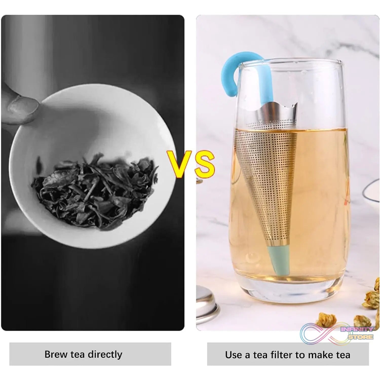 Reusable Cute Umbrella Tea Strainer With Tray / Stand (1 Pc) - infinityexculsivestore.com