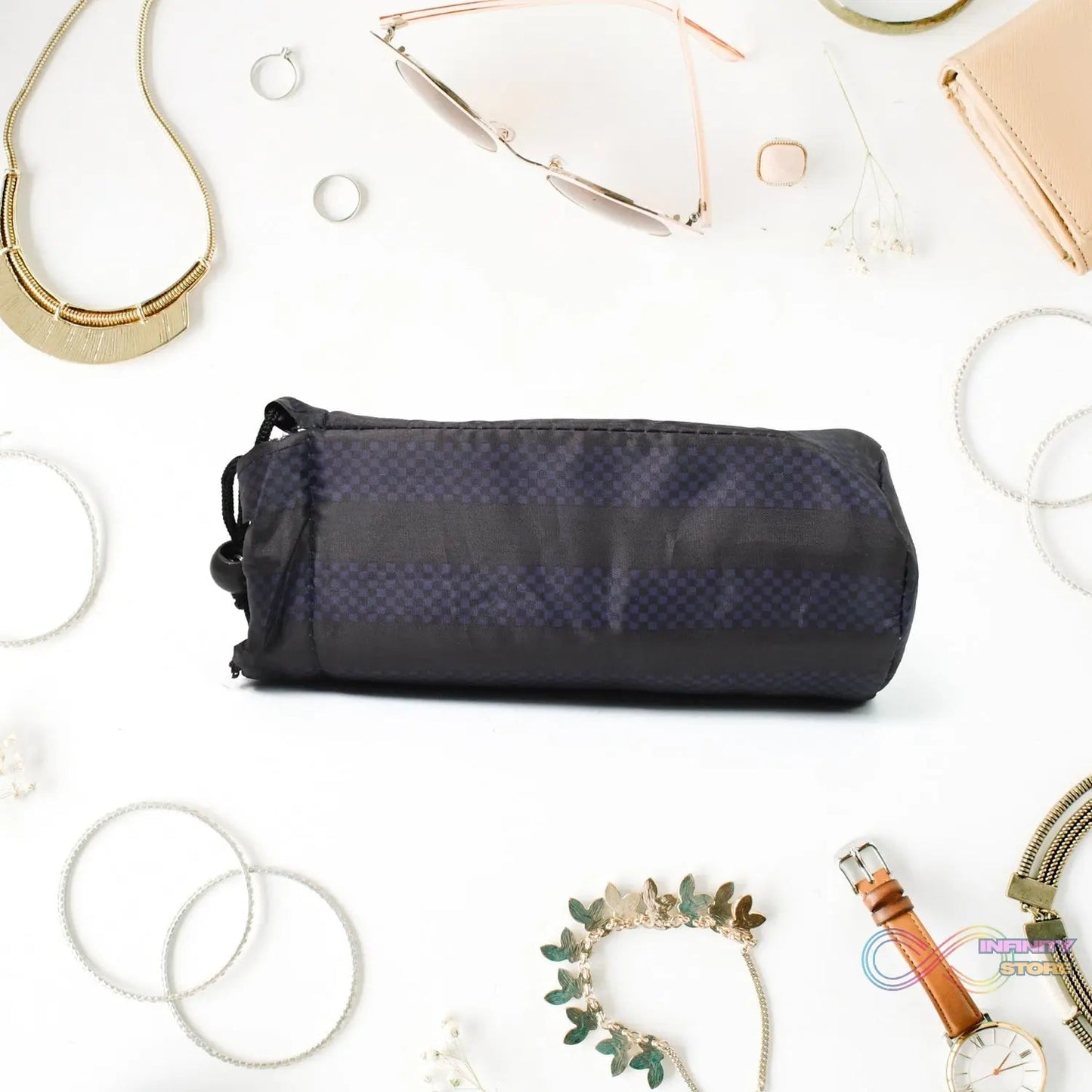 Reusable Multipurpose Washable Rope Pouch Pen Pencil Stationary Case Travel (1 Pc) - infinityexculsivestore.com