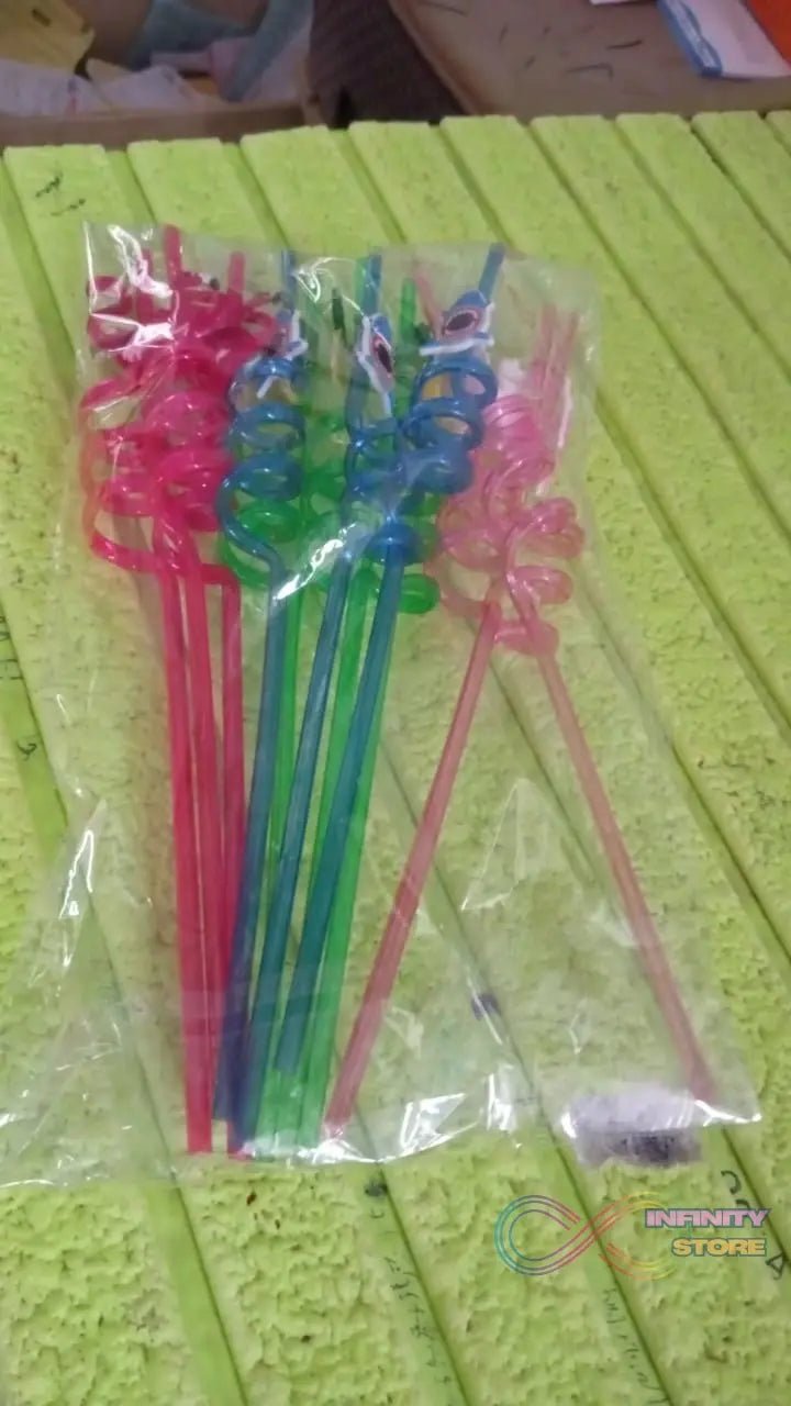Reusable Plastic Straws (12 pcs Set / Mix Design) - infinityexculsivestore.com