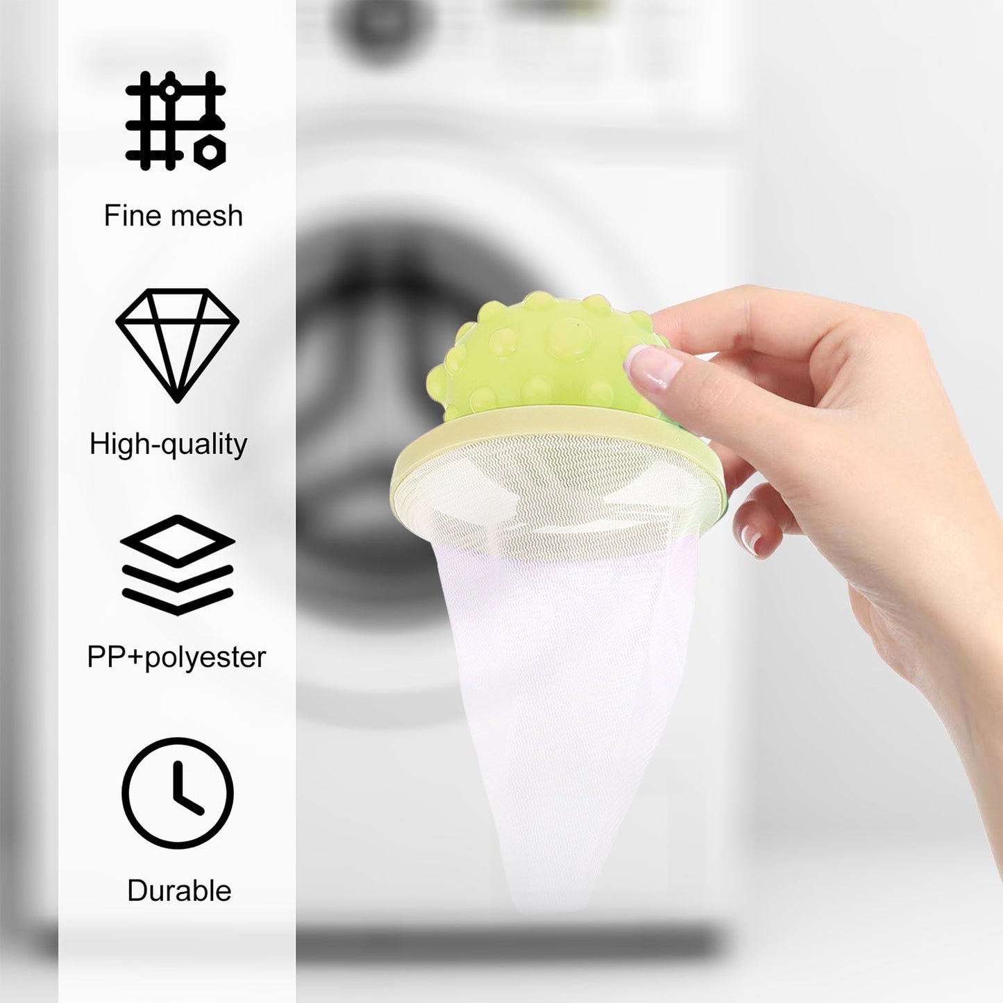 Reusable Washing Machine Floating Cylindrical Shape Lint Mesh Bag ( 1 Pc) - infinityexculsivestore.com