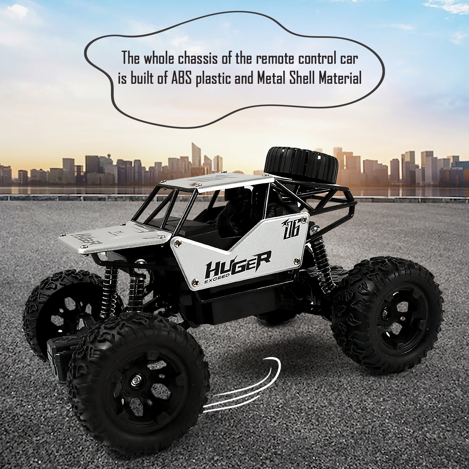 Rock Crawler Monster RC Truck All Terrain Stunt Racing Car Rechargeable Indoor Outdoor Toy Car - infinityexculsivestore.com