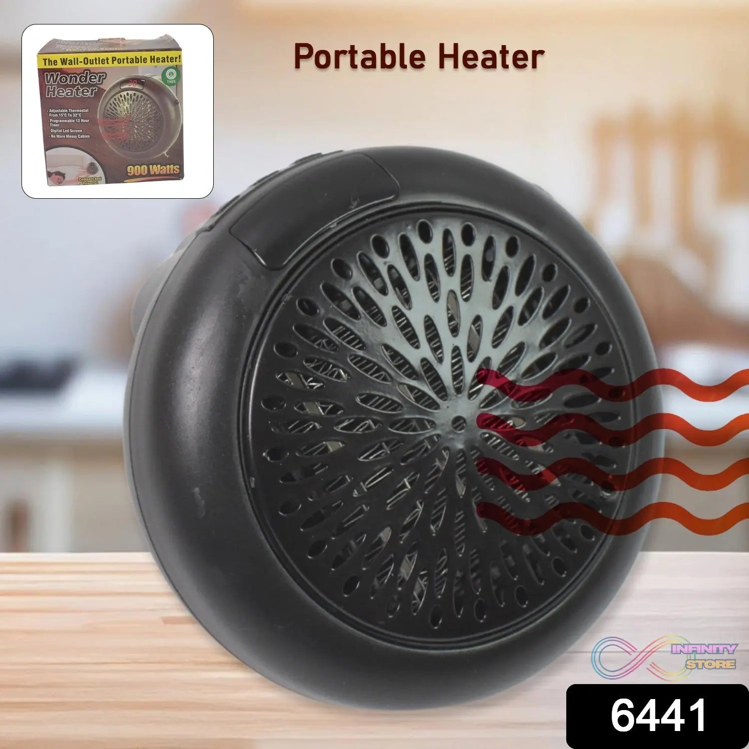 Room Heater for Home, Office, Camper LED Screen Portable Wall Heater (900W / 1 Pc) - infinityexculsivestore.com
