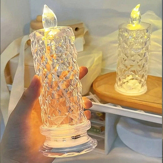Rose Candles for Home Decoration, Crystal Candle Lights - infinityexculsivestore.com
