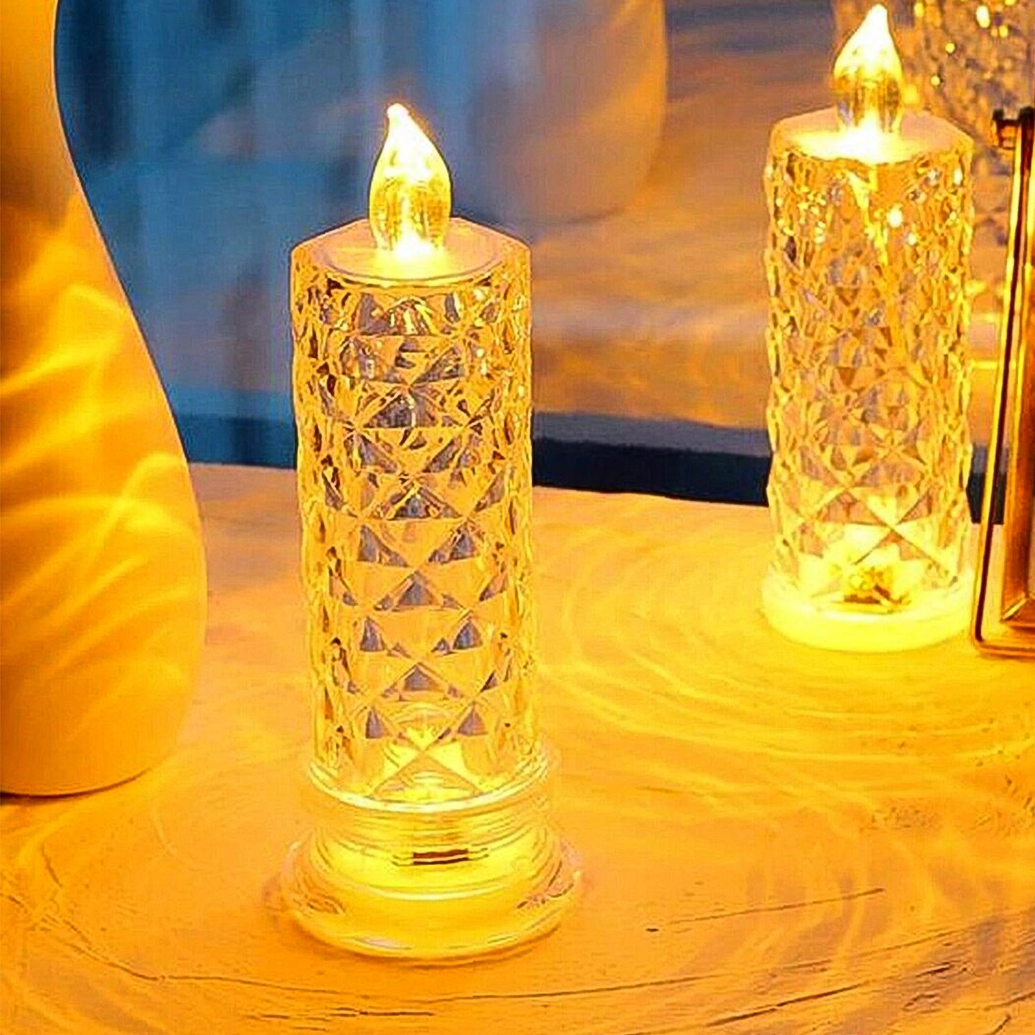 Rose Candles for Home Decoration, Crystal Candle Lights - infinityexculsivestore.com